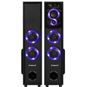 YATALIKA 180W High-Bass Tower Speaker with Bluetooth, AUX, and USB Support (Black)