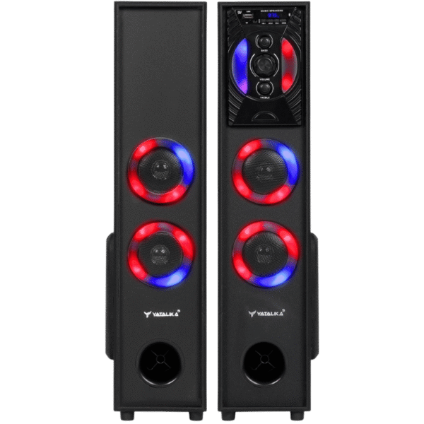 YT-800 180W Bluetooth Tower Speaker front view in black